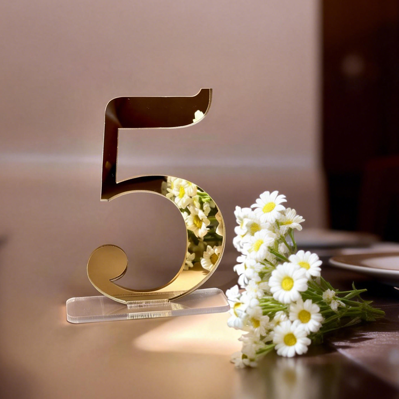 Números para Mesas de Boda con - Table Number Gold reseña y precio